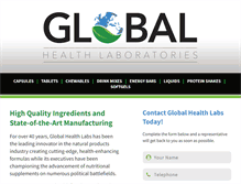Tablet Screenshot of globalhealthlabs.com